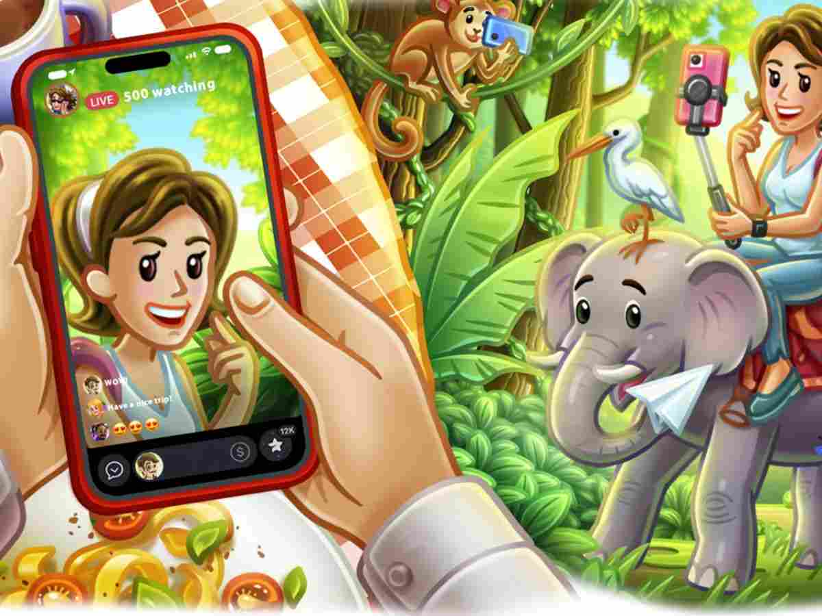 banner copertina aggiornamento telegram con diretta streaming