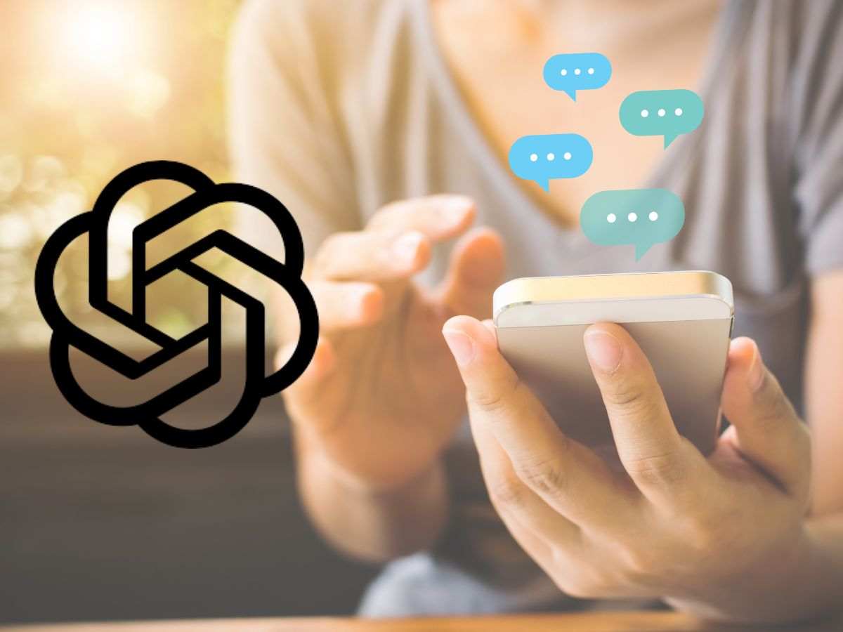 persona che sta parlando in una chat di gruppo con logo ChatGPT accanto