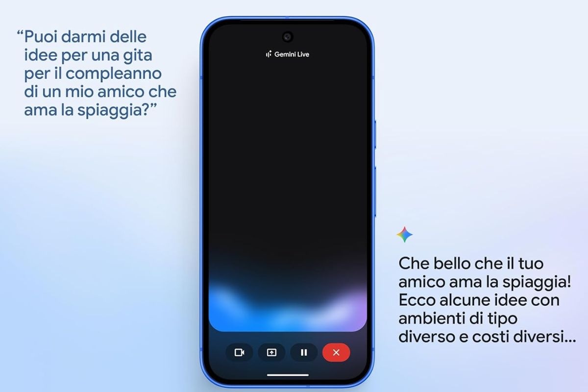 google pixel 10 con assistente Gemini acceso con frasi comandi