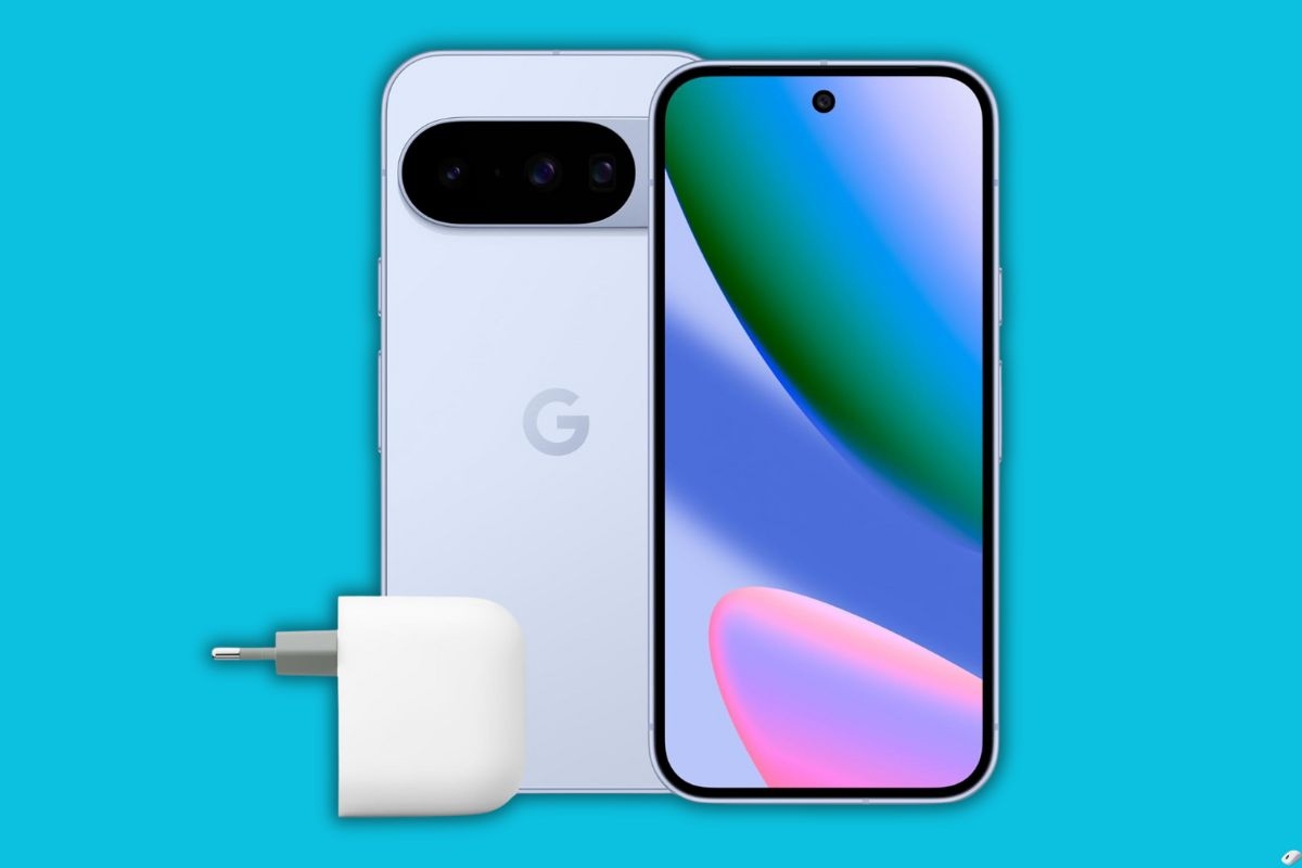 google pixel 10 fronte, retro, caricabatterie