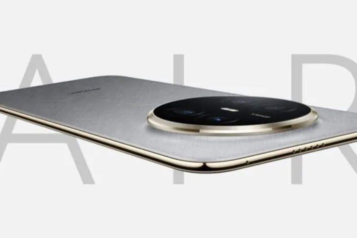 smartphone retro con fotocamere, scritta AIR