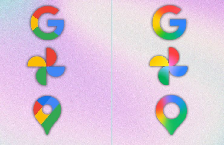 paragone loghi app google prima e dopo