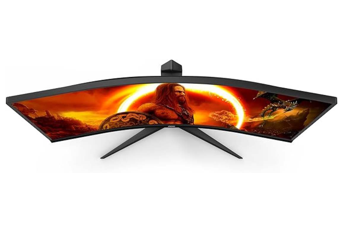 AOC CU34G2XPD Ultrawide: foto dall'alto