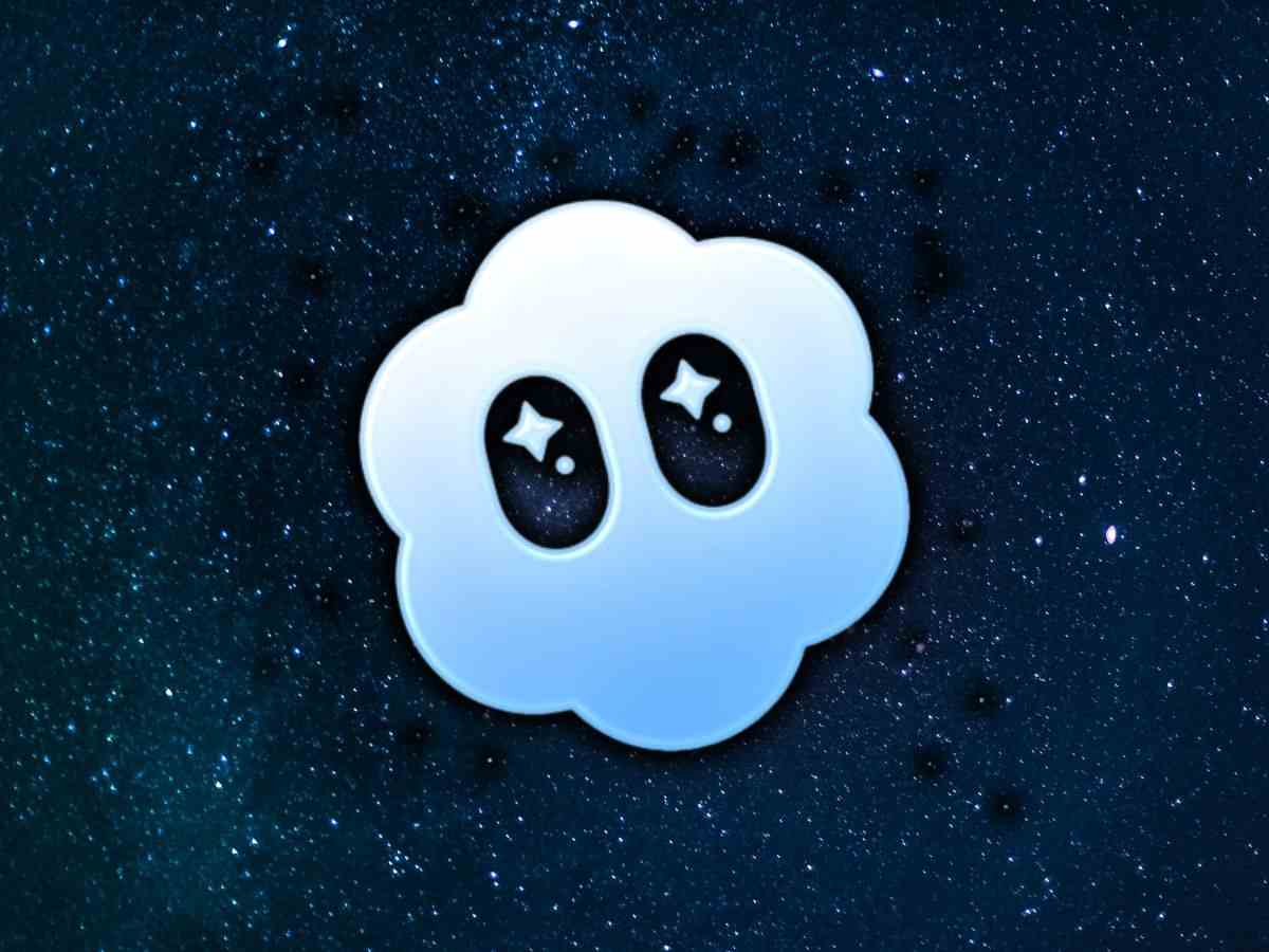 logo di Sora AI su cielo stellato