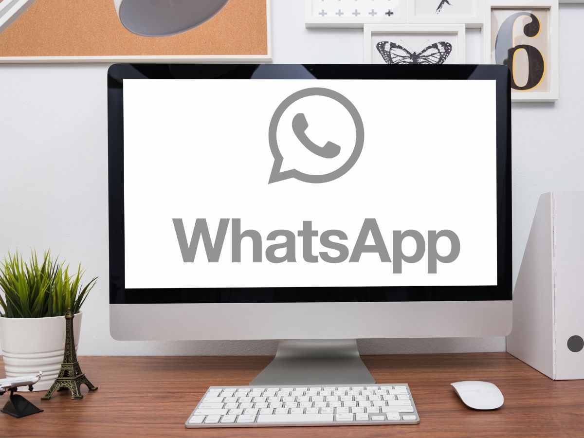logo whatsapp sullo schermo di un Mac