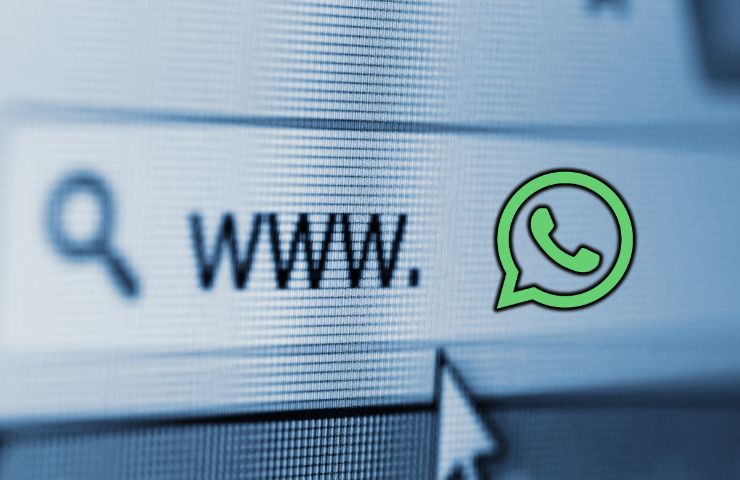 schermata di un indirizzo web con logo whatsapp